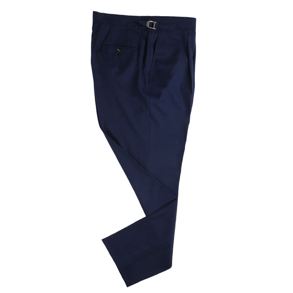 Single Pleat Trousers - Navy