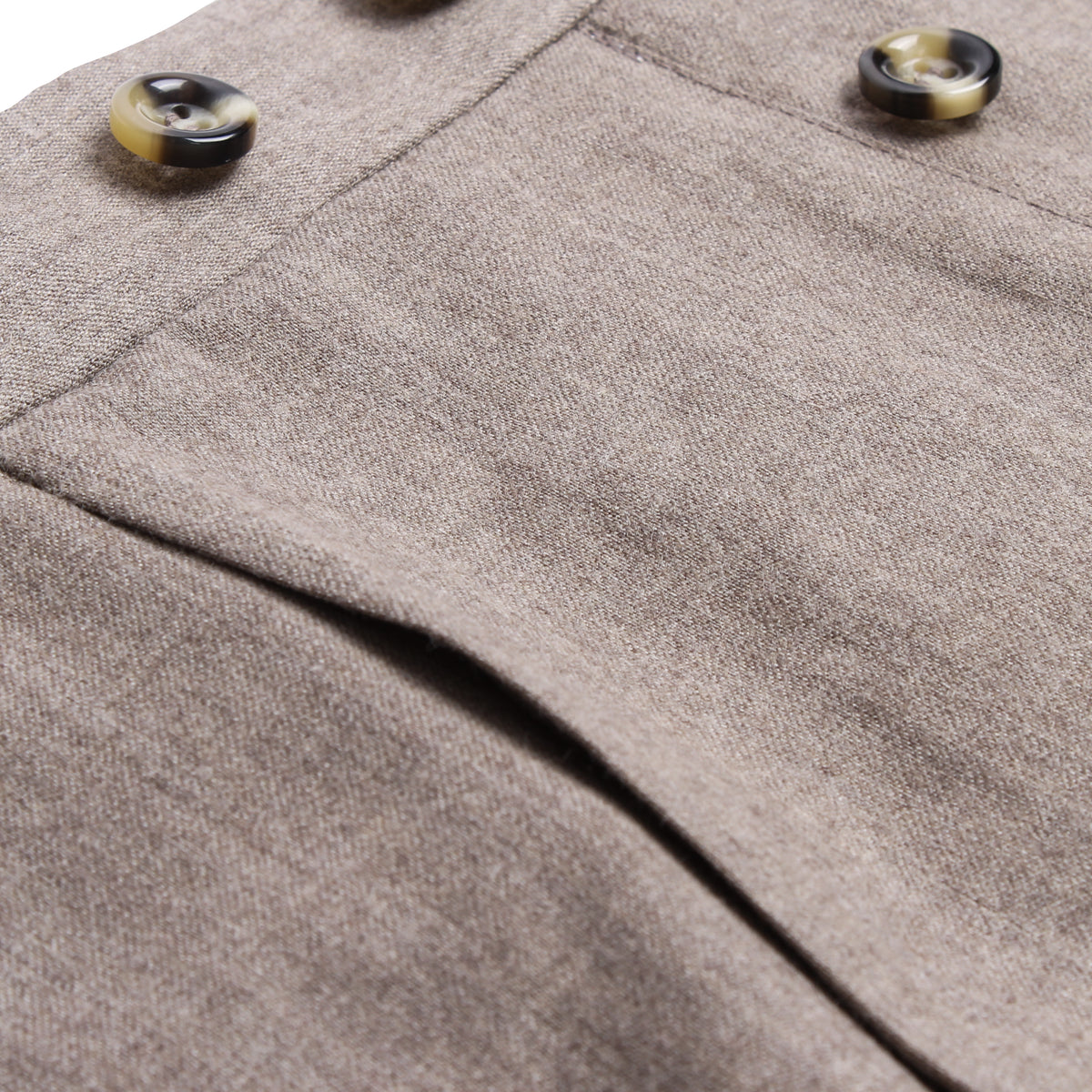 Taupe Flannel fabric detail
