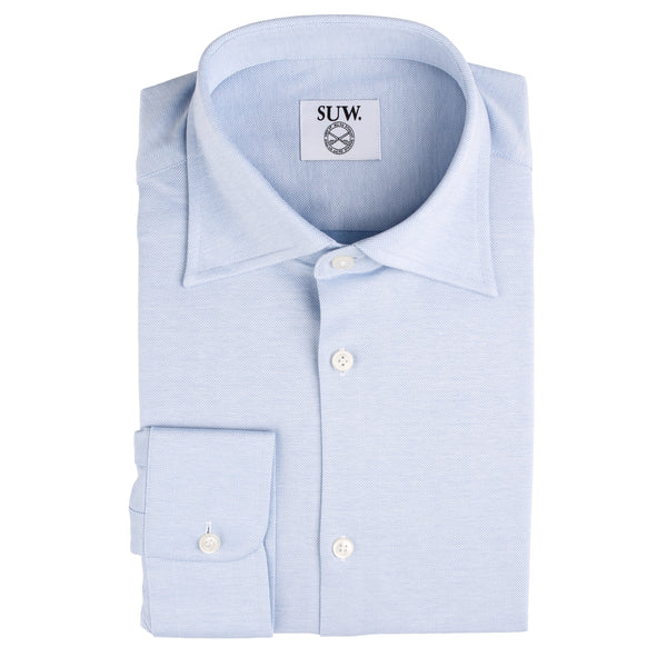 Cutaway Shirt - Light blue Herringbone