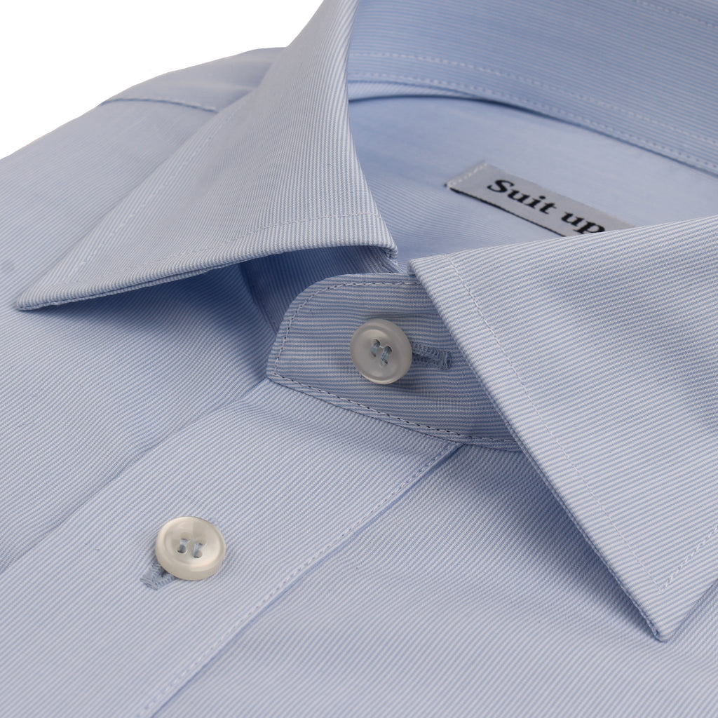 Popover Shirt - Light blue Stripes - Essentials