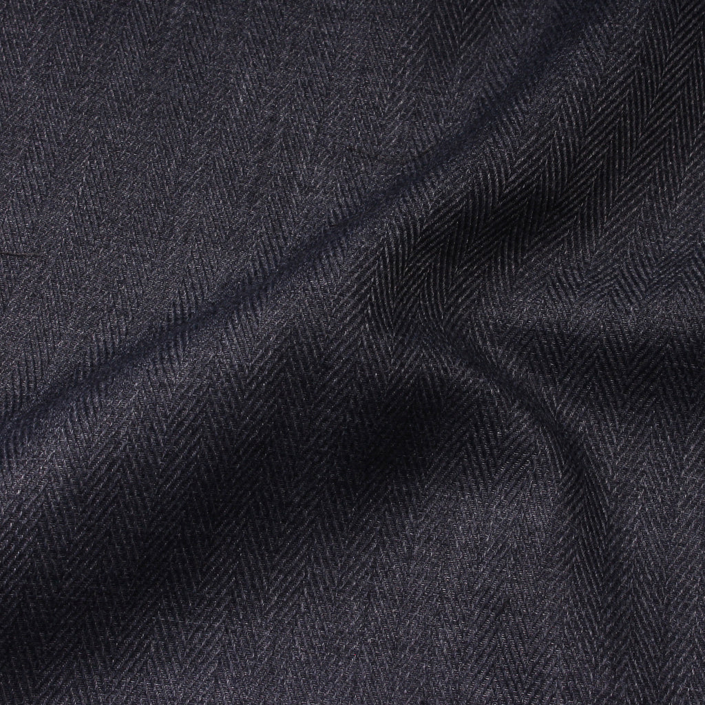 Pocket Square - Denim Blue Herringbone