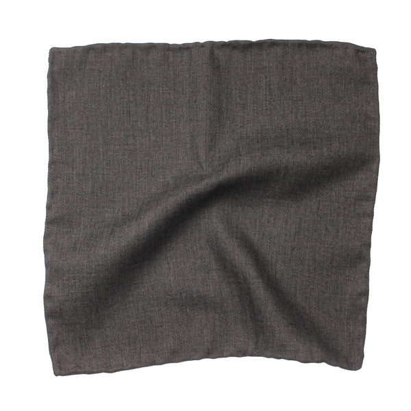 Pocket Square - Grey Herringbone