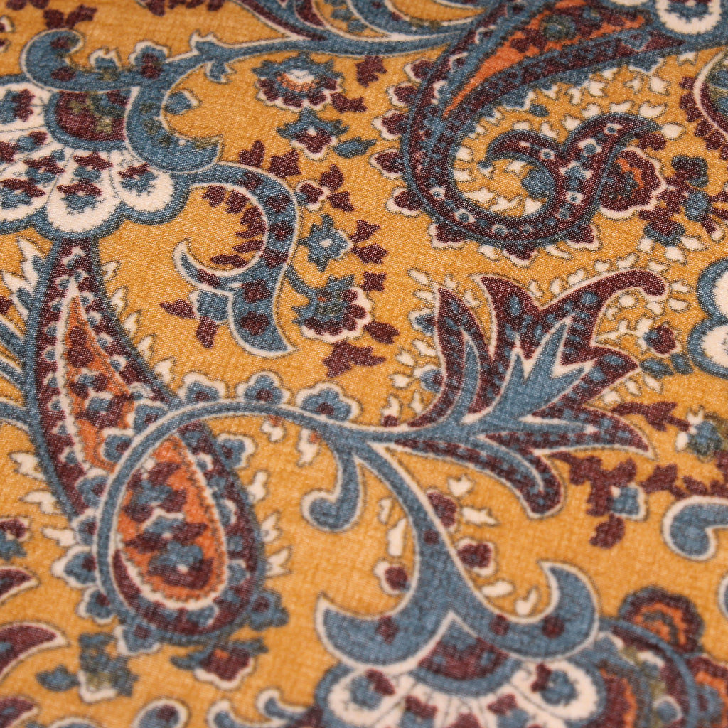 Pocket Square - Spicy Mustard Paisley