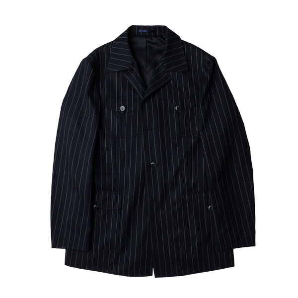 Safari Jacket - Midnight blue Pinstripe | Suw Studios