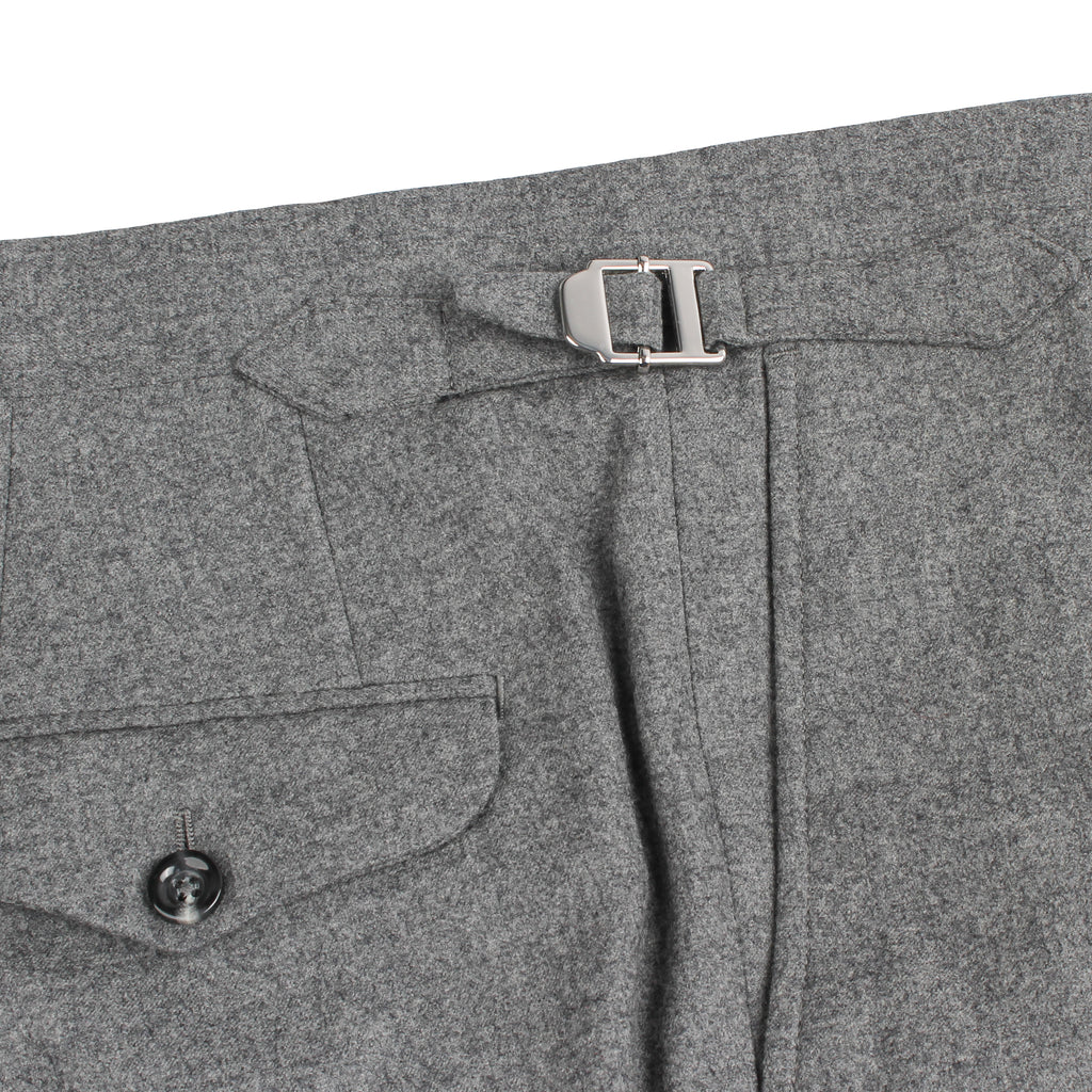 Single Pleat Trousers - Light Grey