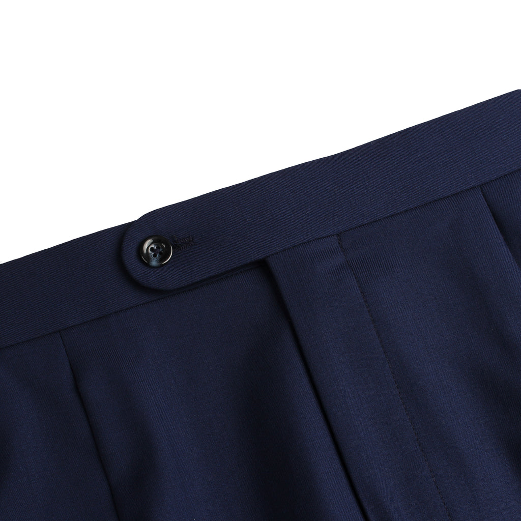 Single Pleat Trousers - Navy